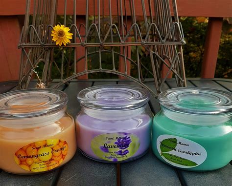 Aromatherapy Candles 100% Pure Essential Oils 8 oz Glass | Etsy