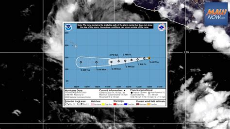 Category 3 Dora has likely peaked in intensity; current forecast path ...