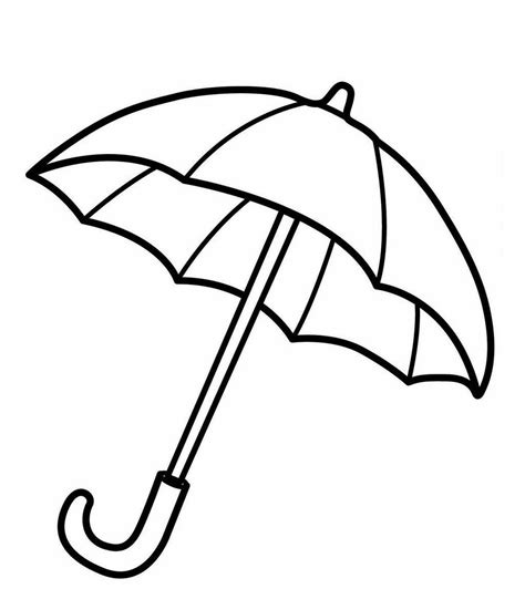 Umbrella Coloring Sheet For Kids | Umbrella, Coloring pages, Spring ...