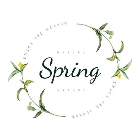 Free Vector | Nature spring logo design vector