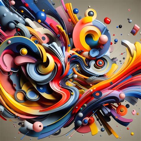 Premium Photo | Vibrant Abstract Colorful Sculptures Captivating Art