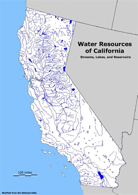 Geology Cafe - California Water Map | Printable Maps