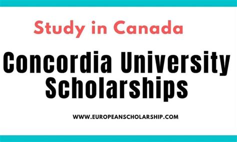 Concordia University Scholarships 2023-2024 | Fully Funded - European ...