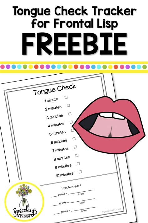 Tongue Check – Frontal Lisp FREEBIE | Speech therapy games, Speech ...