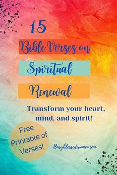 Spiritual renewal should be happening daily! Let these verses inspire ...