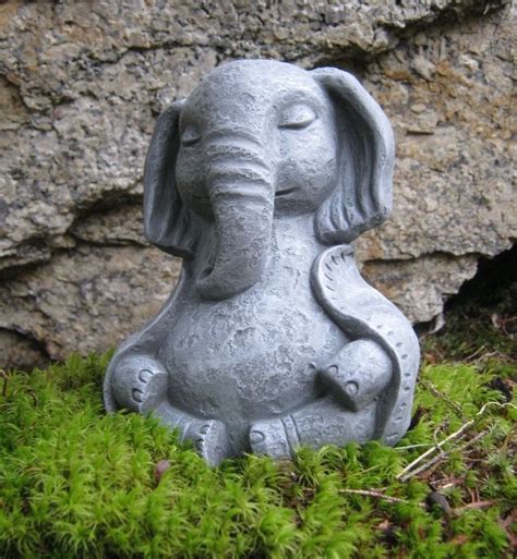 Outside/garden meditating elephant | Concrete garden statues, Elephant statue, Garden statues