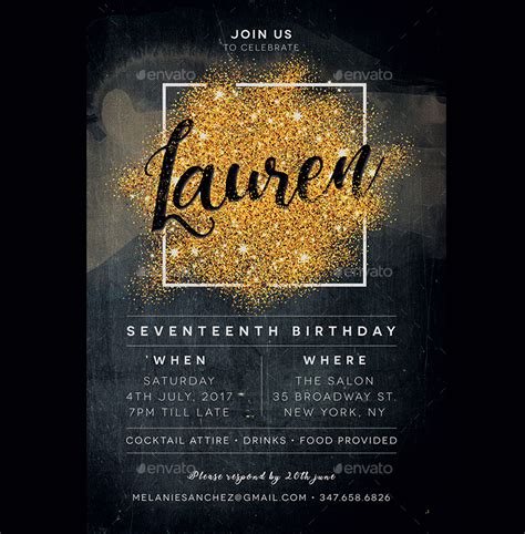 Black Gold Birthday Invitation - 13+ Examples, How to Create, Tips