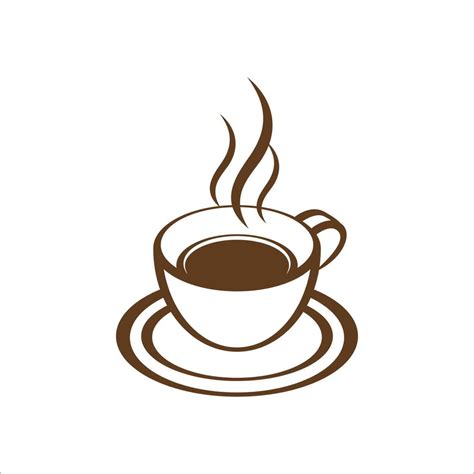 Hot Coffee cup icon. Coffee vector isolated on white background. Coffee ...