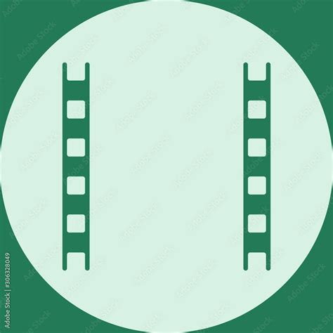 Vector film roll icon in green. Stock Vector | Adobe Stock