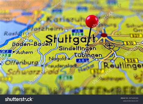 Sindelfingen Map Close Sindelfingen Map Red Stock Photo 2075449309 | Shutterstock