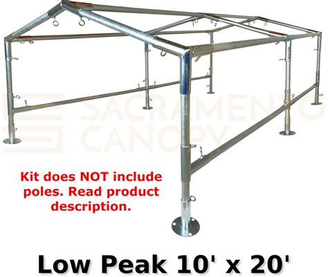 High Peak Canopy Fittings Kits (10' Wide) DIY Greenhouse, RV Boat Carport, Shelter, Shade ...