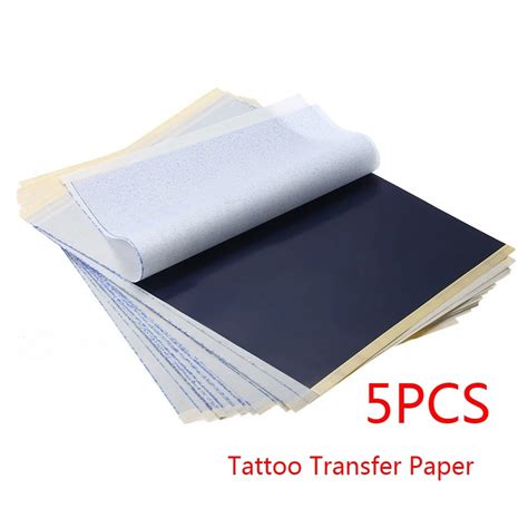 5 Sheets Tattoo Transfer Paper Tattoo Supplies 4 Layers Copy Carbon Tracing Paper Thermal ...