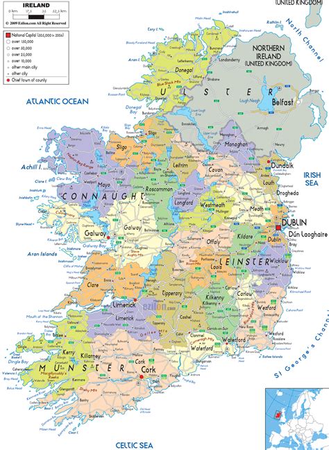 Maps of Ireland | Detailed map of Ireland in English | Tourist map of ...