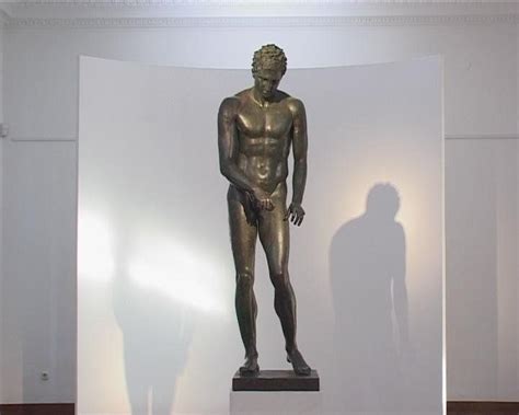 The bronze apoxyomenos, found and recovered off Vele Orjule, Croatia ... The Losinj's ...