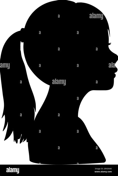 Young girl head silhouette profile. Vector illustration Stock Vector Image & Art - Alamy