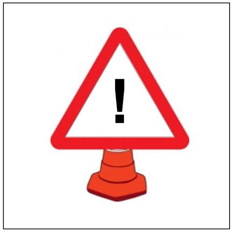 Triangular Coney Sign Panel (Warning) - Signs Display Shop