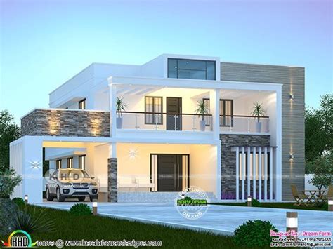 3050 square feet 4 bedroom modern flat roof house | Flat roof house ...