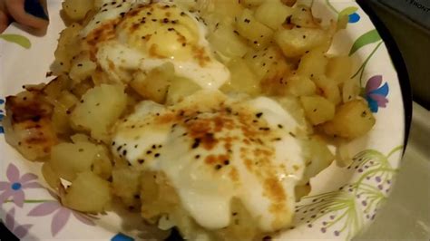 BREAKFAST FRIED POTATOES WITH EGGS - YouTube