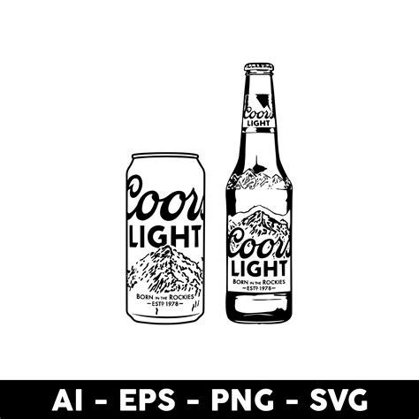 Coors Light Bottle And Can Alcohol Beer Svg, Coors Light Bee | Inspire ...