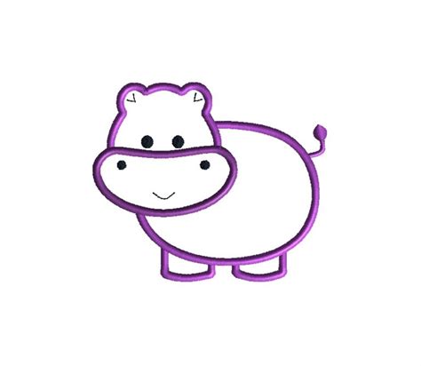 Hippo Applique Design II