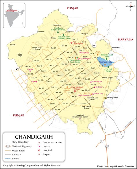 Chandigarh Map, Chandigarh Sector Map, CHD Map, Chandigarh City ka Map ...