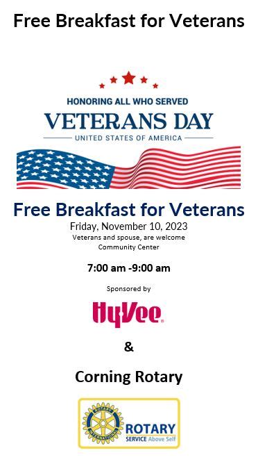 Veterans Day Breakfast - Adams Community