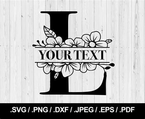 Letter L Split Monogram SVG