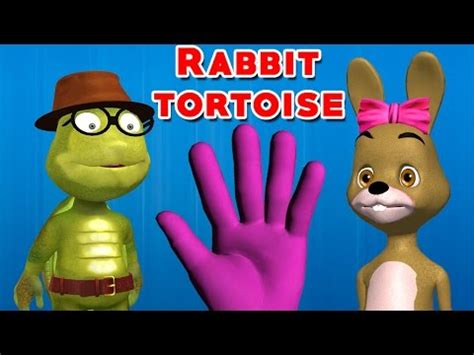 Rabbit And Tortoise Finger Family Cartoon Nursery Rhyme | ChildrenNurseryRhymes