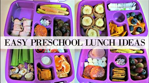 EASY PRESCHOOL LUNCH IDEAS 2016 | BENTO SCHOOL LUNCHES - YouTube