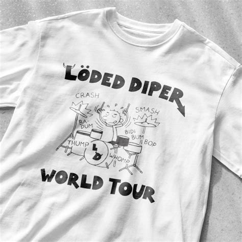 Loded Diper World Tour T-Shirt, Diary of a wimpy kid shirt, rodrick ...