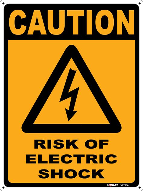 CAUTION - Risk Of Electric Shock Sign | Westland Workgear