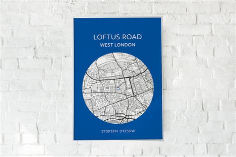 Queens Park Rangers: Loftus Road Map Print - Etsy