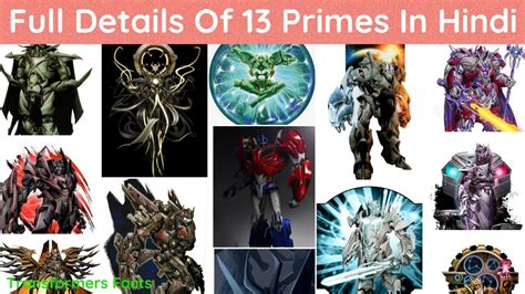 Origin of 13 Primes and Full Details and Analysis of 13 Primes In Hindi By Transformers Facts ...