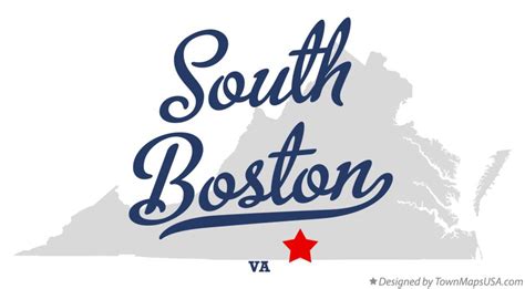 Map of South Boston, VA, Virginia