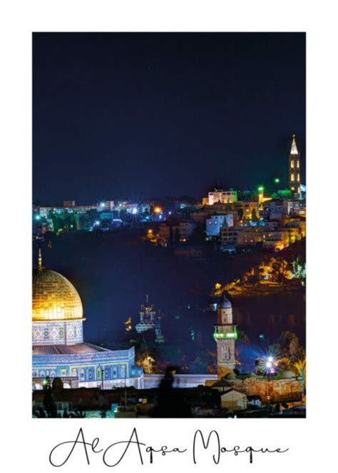 Al-Aqsa Mosque Night - Nasip Islamiske Plakater