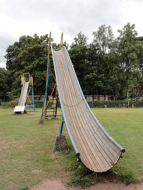 Vintage wooden slides | Playground slide, Wooden playground, Backyard play