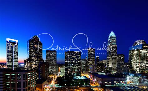 Close-in photo of Charlotte NC skyline at sunset | Patrick Schneider ...