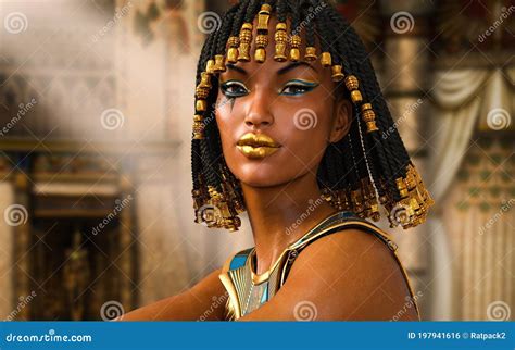 Close Up Portrait of Egyptian Pharaoh Queen Cleopatra Stock ...