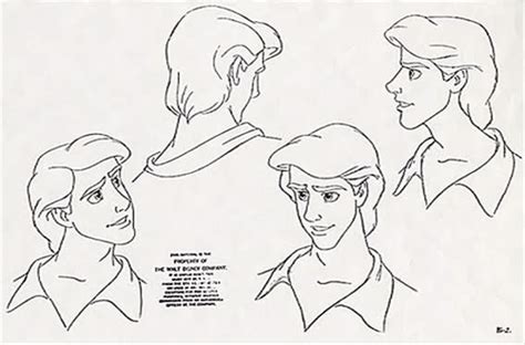 The Art Behind The Magic : Prince Eric Model Sheet