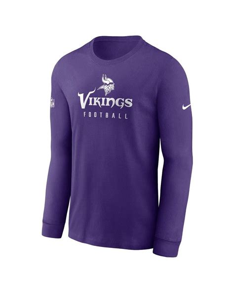 Nike Minnesota Vikings Sideline Performance Long Sleeve T-shirt At ...