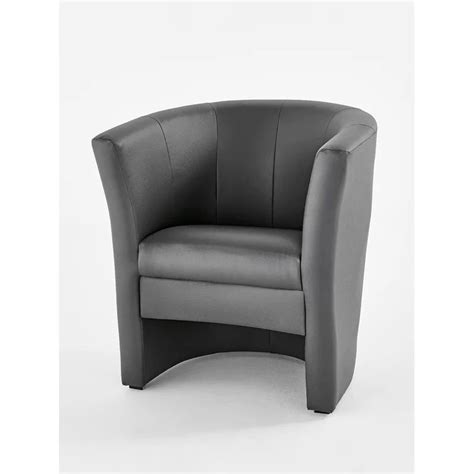 Bumber Faux Leather Barrel Chair