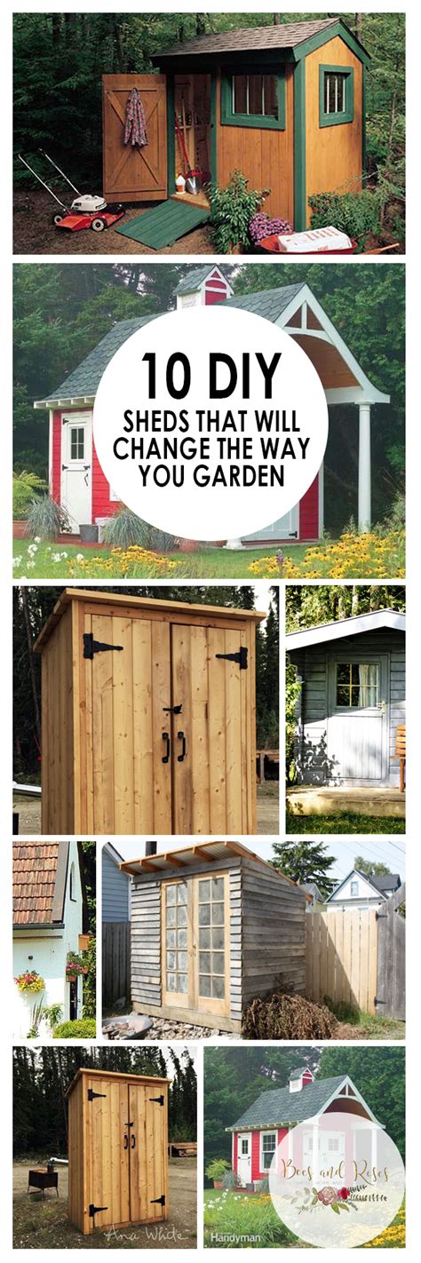 10 Life Changing DIY Garden Sheds ~ Bees and Roses