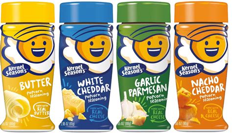 Buy Kernel Seasons 4 Pack Seasoning Kit (Butter,Garlic Parmesan,White Cheddar,Nacho Cheddar ...