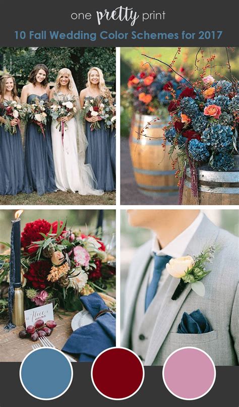 10 Amazing Wedding Color Palettes for Fall | Fall wedding color schemes, Fall wedding colors ...