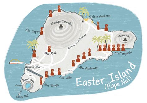 Easter Island Statues Map