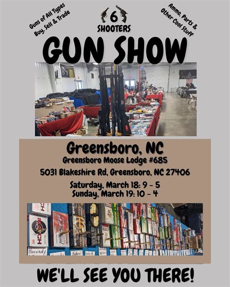 6 Shooters GUN SHOWS - Greensboro, NC - March 18-19