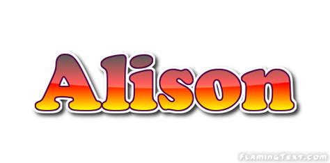 Alison Logo | Free Name Design Tool from Flaming Text