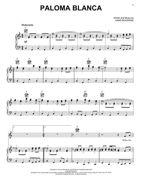 Paloma Blanca | Sheet Music Direct