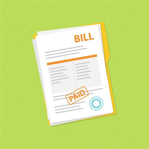 Premium Vector | Bill document with folder.