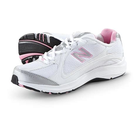 Women's New Balance 496 Walking Shoes, White / Pink / Silver - 292726 ...